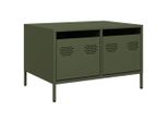 Syfax™ Mobile Tv Verde Oliva 68X50X43,5Cm In Acciaio Laminato A Freddo