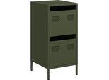 Syfax™ Credenza Verde Oliva 35X39X73,5 Cm In Acciaio Laminato A Freddo