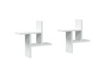 Syfax™ Mensole A Muro 2 Pz Bianche 38X12X38 Cm In Truciolato