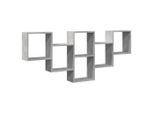 Syfax™ Scaffale A Muro Grigio Cemento 159X18X66 Cm In Truciolato