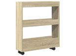 Syfax™ Carrello Stretto A 3 Livelli Rovere Sonoma In Truciolato