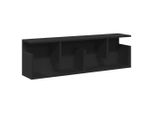 Syfax™ Mobile A Parete 100X20X30 Cm Nero In Legno Multistrato