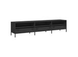 Syfax™ Mobile Tv Nero 202X39X43,5 Cm In Acciaio Laminato A Freddo