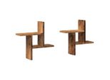 Syfax™ Mensole Da Parete 2Pz Legno Vecchio 38X12X38 Cm In Truciolato