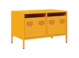 Syfax™ Mobile Tv Giallo Senape 68X39X43,5Cm Acciaio Laminato A Freddo