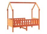 Syfax™ Giroletto Casetta Bambini Marrone Cera 70X140 Cm Massello Pino