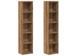 Syfax™ Mobili Porta Cd 2Pz Rovere Artigianale 21X16X93,5 In Truciolato