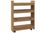 Syfax™ Carrello Stretto A 4 Livelli Rovere Artigianale In Truciolato