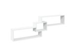 Syfax™ Mobile A Parete 158X18X53 Cm Bianco In Legno Multistrato