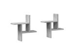 Syfax™ Mensole A Parete 2Pz Grigio Sonoma 38X12X38 Cm In Truciolato
