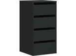 Syfax™ Cassettiera Angolare Nera 40X41X76 Cm In Legno Multistrato