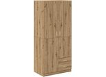 Syfax™ Armadio Rovere Artigianale 80X52X180 Cm In Legno Multistrato