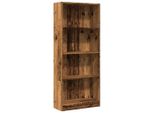 Syfax™ Libreria Legno Antico 60X24X143 Cm In Legno Multistrato