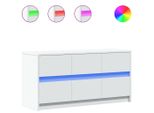 Syfax™ Mobile Porta Tv Con Led Bianco 100X34X50 Cm In Truciolato
