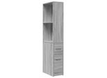Syfax™ Armadietto Da Bagno Stretto Con Ruote Grigio Sonoma Truciolato
