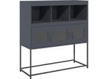 Syfax™ Credenza Antracite 100,5X39X107 Cm In Acciaio Laminato A Freddo