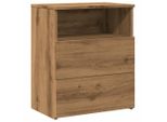 Syfax™ Comodino Rovere Artigianale 50X32X60 Cm In Legno Multistrato