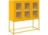 Syfax™ Credenza Giallo Senape 100,5X39X107Cm Acciaio Laminato Freddo