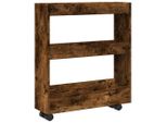 Syfax™ Carrello Stretto A 3 Livelli Rovere Fumo In Truciolato
