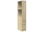 Syfax™ Armadietto Da Bagno Stretto Con Ruote Rovere Sonoma Truciolato