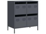Syfax™ Credenza Antracite 68X39X73,5 Cm In Acciaio Laminato A Freddo
