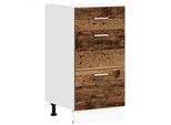 Syfax™ Armadio Inferiore “Lyon” Legno Antico 40X46X81,5 Cm