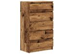 Syfax™ Cassettiera Legno Antico 60X36X103 Cm In Legno Multistrato