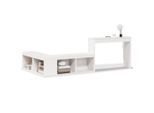 Syfax™ Comodino Con Scrivania Bianco 222X107X75 Cm In Legno Di Pino