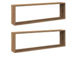 Syfax™ Mensole Parete A Cubo 2 Pz Artigianale 100X15X30 Cm Truciolato