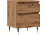 Syfax™ Comodino Rovere Artigianale 40X35X50 Cm In Legno Multistrato