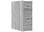 Syfax™ Armadietto Da Bagno Stretto Con Ruote Grigio Sonoma Truciolato