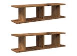Syfax™ Mensole Da Parete 2Pz Legno Vecchio 75X18X20 Cm In Truciolato