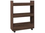 Syfax™ Carrello Stretto A 3 Livelli Rovere Marrone In Truciolato