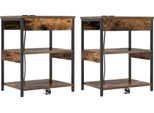 Syfax™ Armadio Da Notte 2 Pcs Rovere Fumé 41 X 31 X 51 Cm