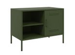 Syfax™ Mobile Tv Verde Oliva 68X39X50,5 Cm In Acciaio