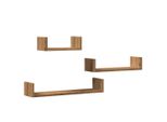 Syfax™ Mensole Parete 3Pz Rovere Artigianale In Legno Multistrato