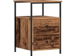Syfax™ Comodino Legno Antico 34X35,5X50 Cm In Legno Multistrato
