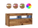 Syfax™ Mobile Porta Tv Con Led Legno Antico 90X35X40 Cm Multistrato