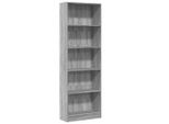 Syfax™ Libreria Grigio Sonoma 60X24X176 Cm In Legno Multistrato
