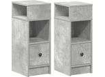 Syfax™ Comodini 2 Pz Con Cassetto Grigio Cemento 25X31X66 Cm
