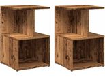 Syfax™ Comodini Legno Vecchio 2 Pz 35X35X55 Cm In Legno Multistrato