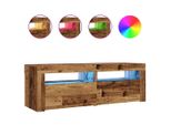 Syfax™ Mobile Porta Tv Con Led Legno Antico 120X35X40 Cm Multistrato