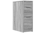 Syfax™ Armadietto Da Bagno Stretto Con Ruote Grigio Sonoma Truciolato