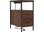 Syfax™ Armadio Da Notte Con Cassetto Rovere Marrone 30 X 48 X 61 Cm