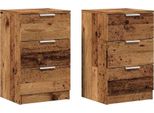 Syfax™ Comodini Legno Antico 2 Pz 40X36X65 Cm In Legno Multistrato