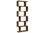 Syfax™ Libreria 6 Ripiani Rovere Fumo 70X24X193 Cm In Truciolato