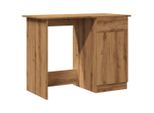 Syfax™ Scrivania Rovere Artigianale 100X50X76 Cm In Legno Multistrato
