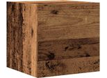 Syfax™ Armadietti Tv Montati A Parete Legno Antico 30,5X30X30 Cm