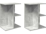 Syfax™ Comodini 2 Pz Grigio Cemento 46,5X29X61 Cm In Legno Multistrato