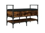 Syfax™ Panca Porta Scarpe Rovere Fumo 85,5X42X57,5Cm Legno Multistrato